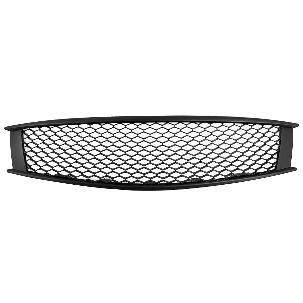 2008-2013 Infiniti G37 Coupe & 2014-2015 Q60 Honeycomb Style Front Bumper Upper Grille Replacement Matte Black ABS