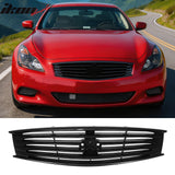2008-2013 Infiniti G37 Coupe & 2014-2015 Q60 OE Style Front Bumper Upper Grille Replacement Carbon Fiber Print ABS