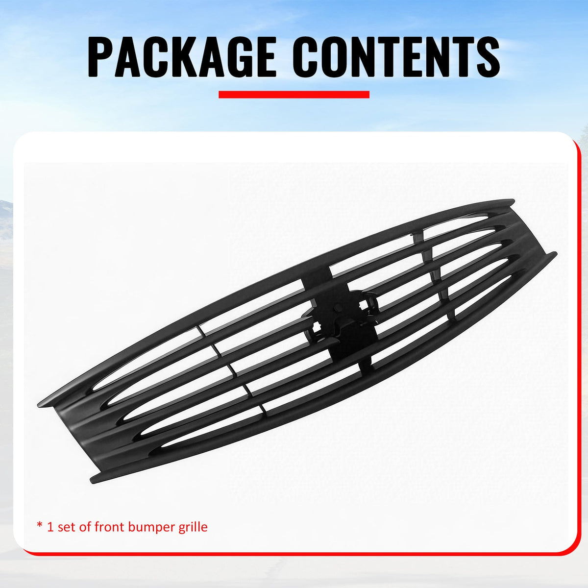 2008-2013 Infiniti G37 Coupe & 2014-2015 Q60 OE Style Front Bumper Upper Grille Replacement Matte Black ABS