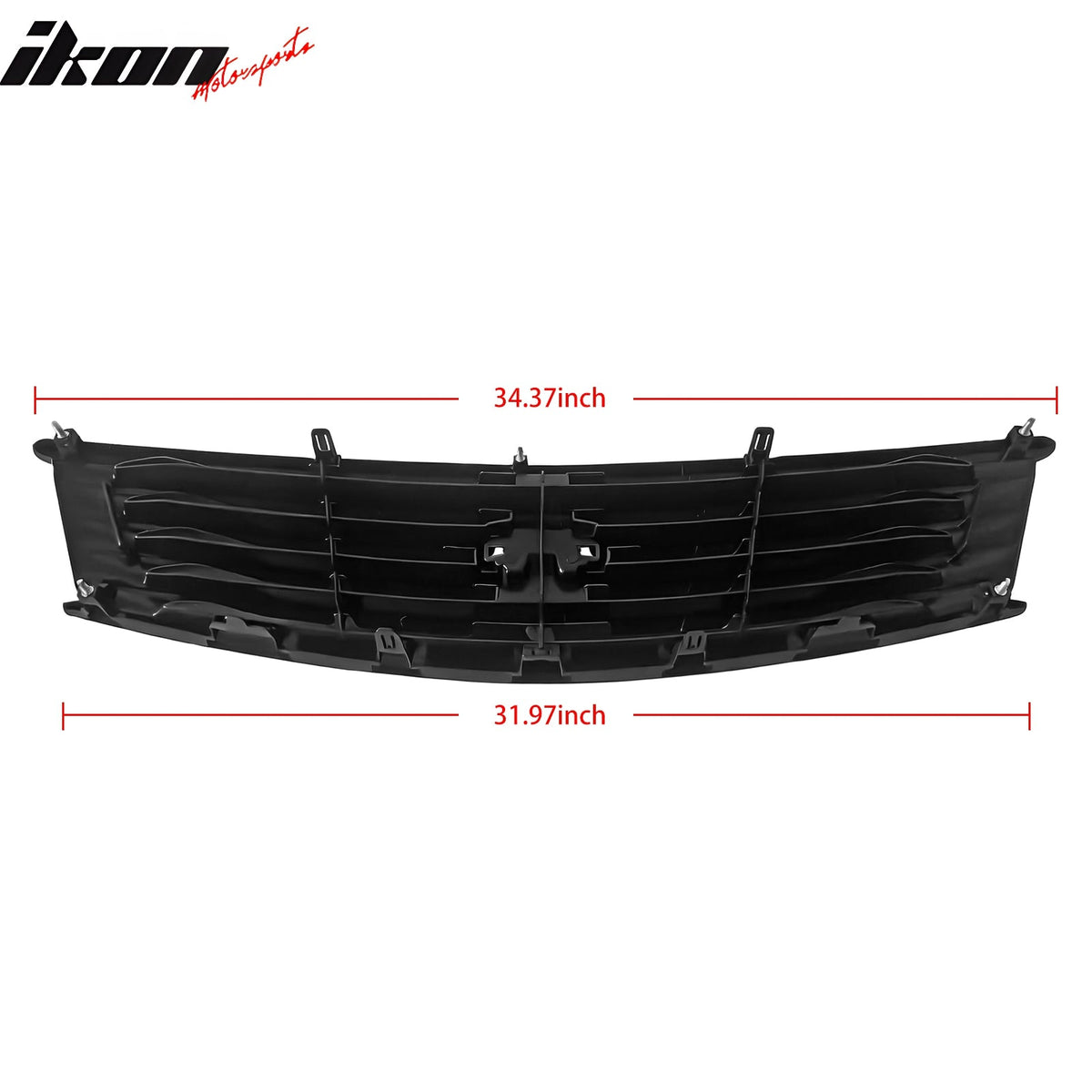 2008-2013 Infiniti G37 Coupe & 2014-2015 Q60 OE Style Front Bumper Upper Grille Replacement Gloss Black ABS