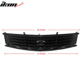 2008-2013 Infiniti G37 Coupe & 2014-2015 Q60 OE Style Front Bumper Upper Grille Replacement Gloss Black ABS