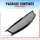 2010-2015 Infiniti G37 G25 Q40 Sedan Honeycomb Style Front Bumper Upper Grille Replacement Carbon Fiber Print ABS