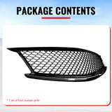 2010-2015 Infiniti G37 G25 Q40 Sedan Honeycomb Style Front Bumper Upper Grille Replacement Gloss Black ABS