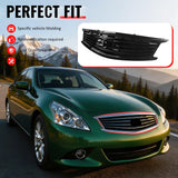 2010-2015 Infiniti G37 G25 Q40 Sedan OE Style Front Bumper Upper Grille Replacement Gloss Black ABS