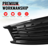 2010-2015 Infiniti G37 G25 Q40 Sedan OE Style Front Bumper Upper Grille Replacement Gloss Black ABS