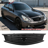 2010-2015 Infiniti G37 G25 Q40 Sedan OE Style Front Bumper Upper Grille Replacement Matte Black ABS