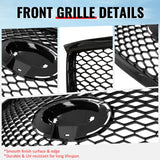 2011-2013 Infiniti M56 M35h M37& 2014-2015 Q70 Honeycomb Style Front Bumper Upper Grille Replacement Gloss Black ABS