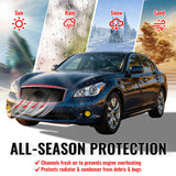 2011-2013 Infiniti M56 M35h M37& 2014-2015 Q70 Honeycomb Style Front Bumper Upper Grille Replacement Gloss Black ABS