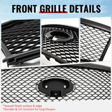 2011-2013 Infiniti M56 M35h M37& 2014-2015 Q70 Honeycomb Style Front Bumper Upper Grille Replacement Matte Black ABS