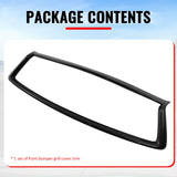 2018-2024 Infiniti Q50 OE Style Front Bumper Upper Grille Frame Trim Replacement Carbon Fiber Print ABS