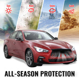2018-2024 Infiniti Q50 OE Style Front Bumper Upper Grille Frame Trim Replacement Carbon Fiber Print ABS