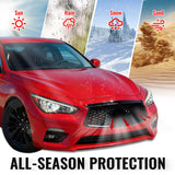 2018-2024 Infiniti Q50 OE Style Front Bumper Upper Grille Frame Trim Replacement Gloss Black ABS
