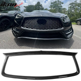 2017-2022 Infiniti Q60 OE Style Front Bumper Upper Grille Frame Trim Replacement Carbon Fiber Print ABS