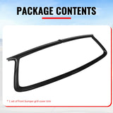 2017-2022 Infiniti Q60 OE Style Front Bumper Upper Grille Frame Trim Replacement Gloss Black ABS