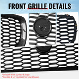 2016-2019 Jaguar XE 2020 Style Front Bumper Upper Grille Replacement Carbon Fiber Print ABS