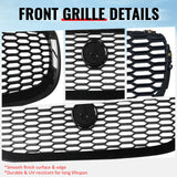 2016-2019 Jaguar XE 2020 Style Front Bumper Upper Grille Replacement Gloss Black ABS