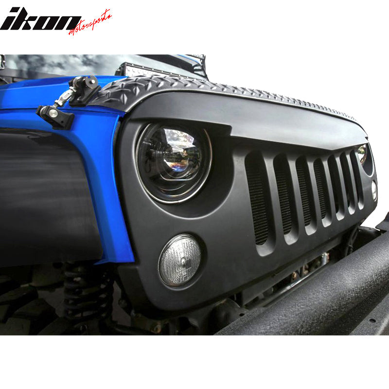 2007-2018 Jeep Wrangler JK JKU Angry Bird V1 Front Hood Grille ABS