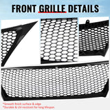 2011-2013 Lexus IS250 IS350 Sedan Honeycomb Style Front Bumper Upper Grille Replacement Carbon Fiber Print ABS