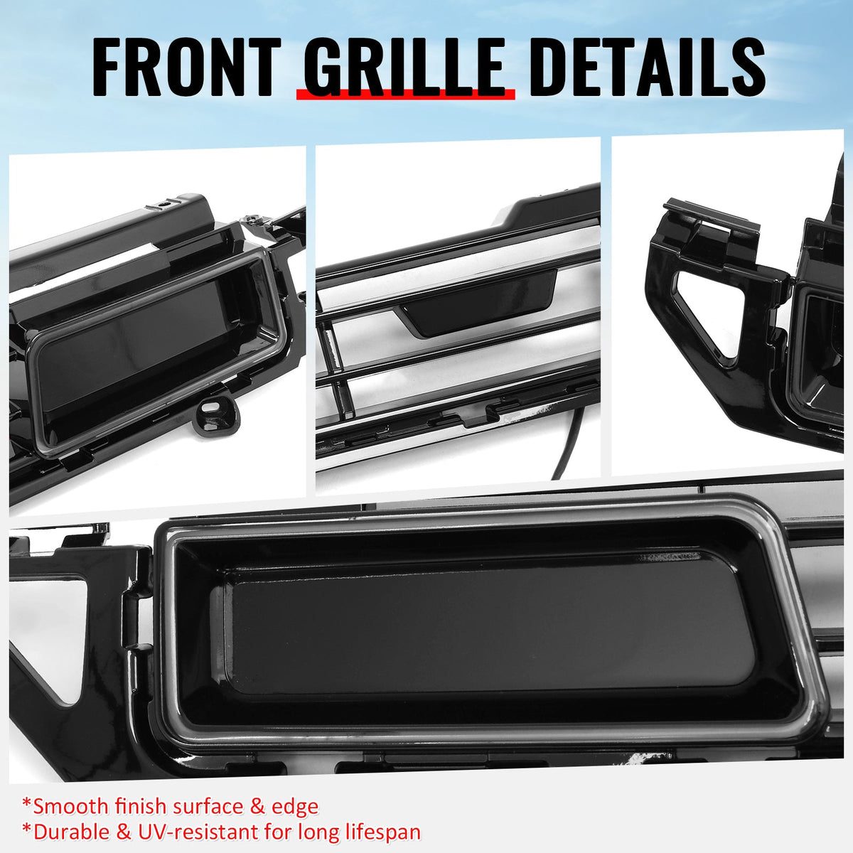 2020-2026 Land Rover Defender 90 110 130 IKON Style Gloss Black Grille ABS