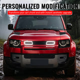 2020-2026 Land Rover Defender 90 110 130 IKON Style Gloss Black Grille ABS