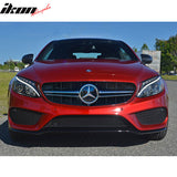 2015-2018 Benz W205 C-Class Vertical AMG Style Silver Front Grille