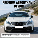 2015-2018 Mercedes-Benz W205 C-Class C63 AMG/C63 AMG S GTR Style Silver Replacement Front Bumper Hood Grille