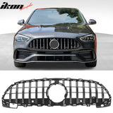 2022-2026 Benz C300 C43 AMG Sedan W206 GT Style Unpainted Black + Chrome Grille ABS