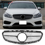 2014-2016 Benz W212 E250 E350 E400 E550 S212 Diamond Style Gloss Black Chrome Grille ABS
