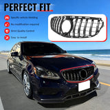 2014-2016 Benz W212 E250 E350 E400 E550 S212 GT Style Unpainted Black Chrome Grille ABS