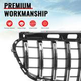 2014-2016 Benz W212 E250 E350 E400 E550 S212 GT Style Unpainted Black Chrome Grille ABS