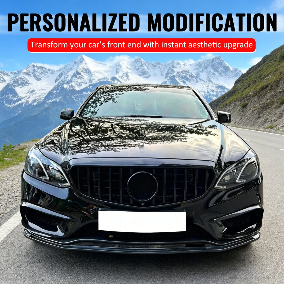 2014-2016 Benz W212 E250 E350 E400 E550 S212 GT Style Gloss Black Grille ABS