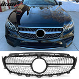 2017-2020 Benz W213 E300 E350 E400 E450 Diamond Style Gloss Black Chrome Grille ABS