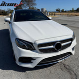 2017-2020 Benz W213 E300 E350 E400 E450 Diamond Style Gloss Black Chrome Grille ABS