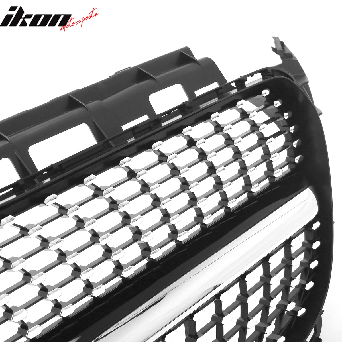 2017-2020 Benz W213 E300 E350 E400 E450 Diamond Style Gloss Black Chrome Grille ABS