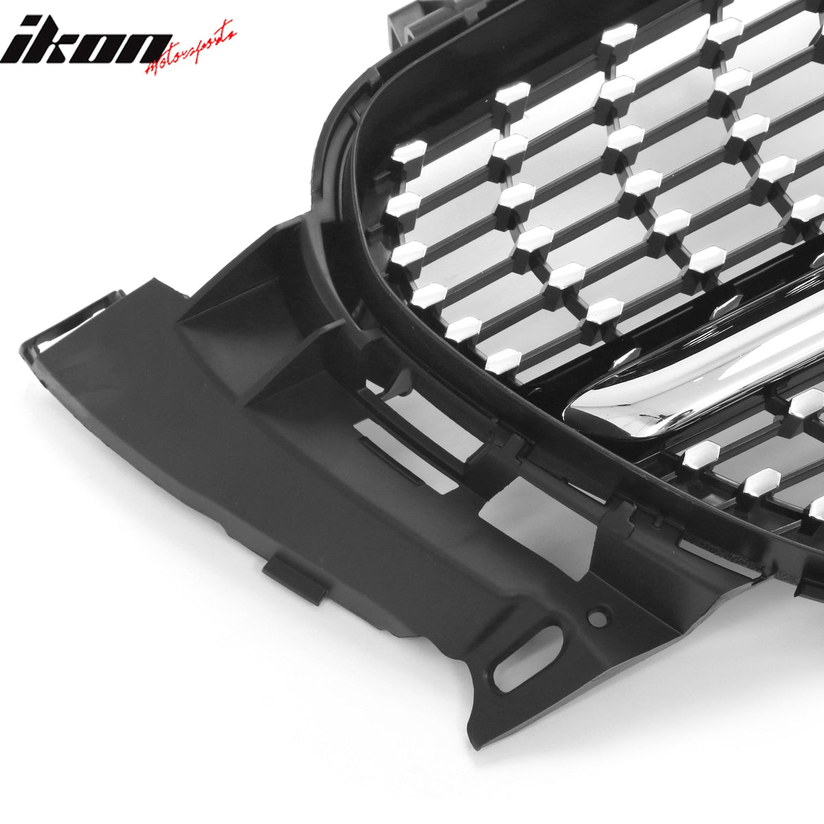 2017-2020 Benz W213 E300 E350 E400 E450 Diamond Style Gloss Black Chrome Grille ABS