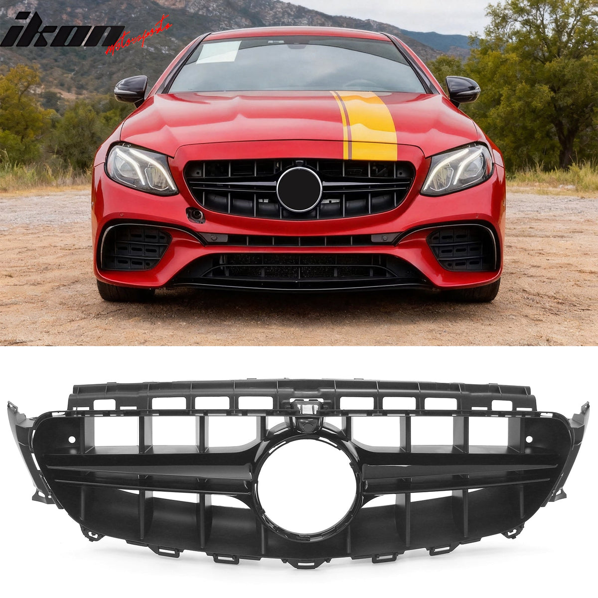 2017-2020 Benz W213 E300 E350 E400 E450 E43 AMG W213 E63 Unpainted + Gloss Black Grille PP
