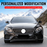 2017-2020 Benz W213 E300 E350 E400 E450 E43 GT Style Unpainted Black + Chrome Grille ABS
