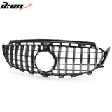 2017-2020 Benz W213 E300 E350 E400 E450 E43 GT Style Unpainted Black + Chrome Grille ABS