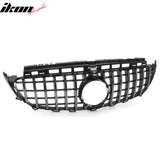 2017-2020 Benz W213 E300 E350 E400 E450 E43 GT Style Unpainted Black + Chrome Grille ABS
