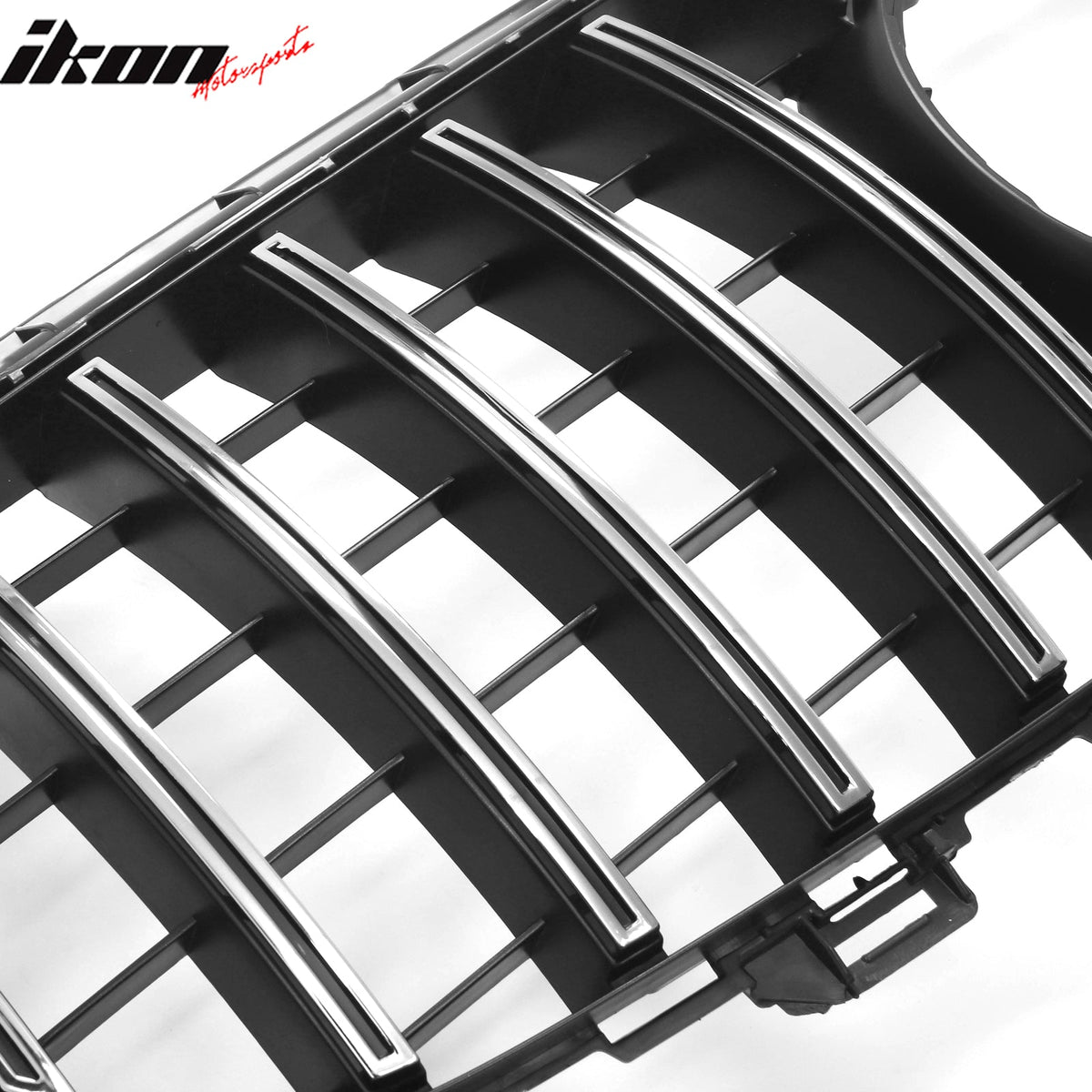 2017-2020 Benz W213 E300 E350 E400 E450 E43 GT Style Unpainted Black + Chrome Grille ABS