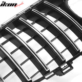 2017-2020 Benz W213 E300 E350 E400 E450 E43 GT Style Unpainted Black + Chrome Grille ABS