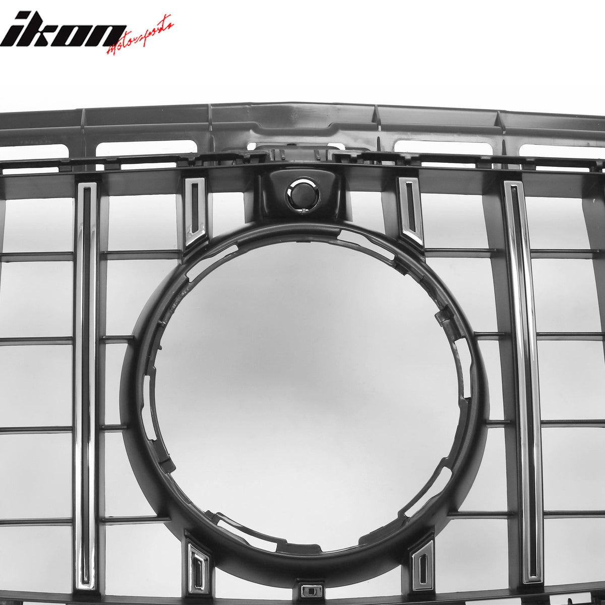 2017-2020 Benz W213 E300 E350 E400 E450 E43 GT Style Unpainted Black + Chrome Grille ABS