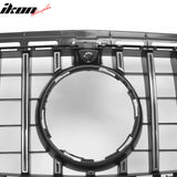 2017-2020 Benz W213 E300 E350 E400 E450 E43 GT Style Unpainted Black + Chrome Grille ABS