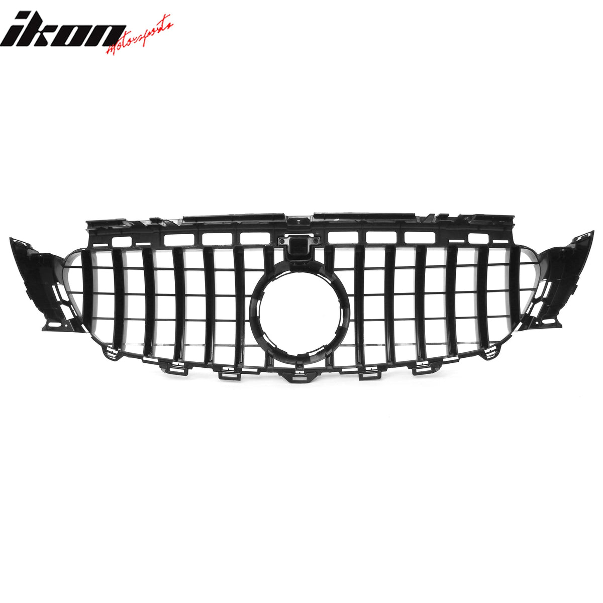 2017-2020 Benz W213 E300 E350 E400 E450 E43 GT Style Unpainted Black + Chrome Grille ABS