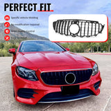 2017-2020 Benz W213 E300 E350 E400 E450 E43 AMG GT Style Gloss Black Grille ABS