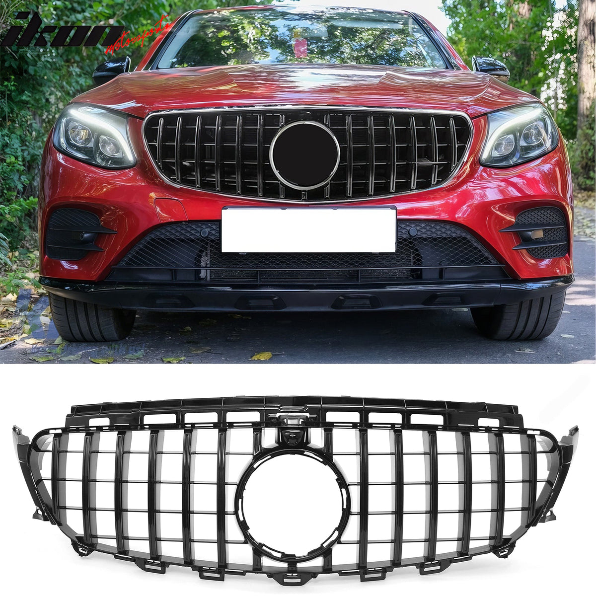 2017-2020 Benz W213 E300 E350 E400 E450 E43 AMG GT Style Gloss Black Grille ABS