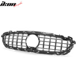 2021-2023 Benz E-Class W213 E350 E450 GT Style Unpainted Black + Chrome Grille ABS