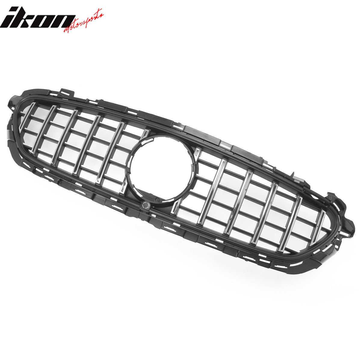 2021-2023 Benz E-Class W213 E350 E450 GT Style Unpainted Black + Chrome Grille ABS