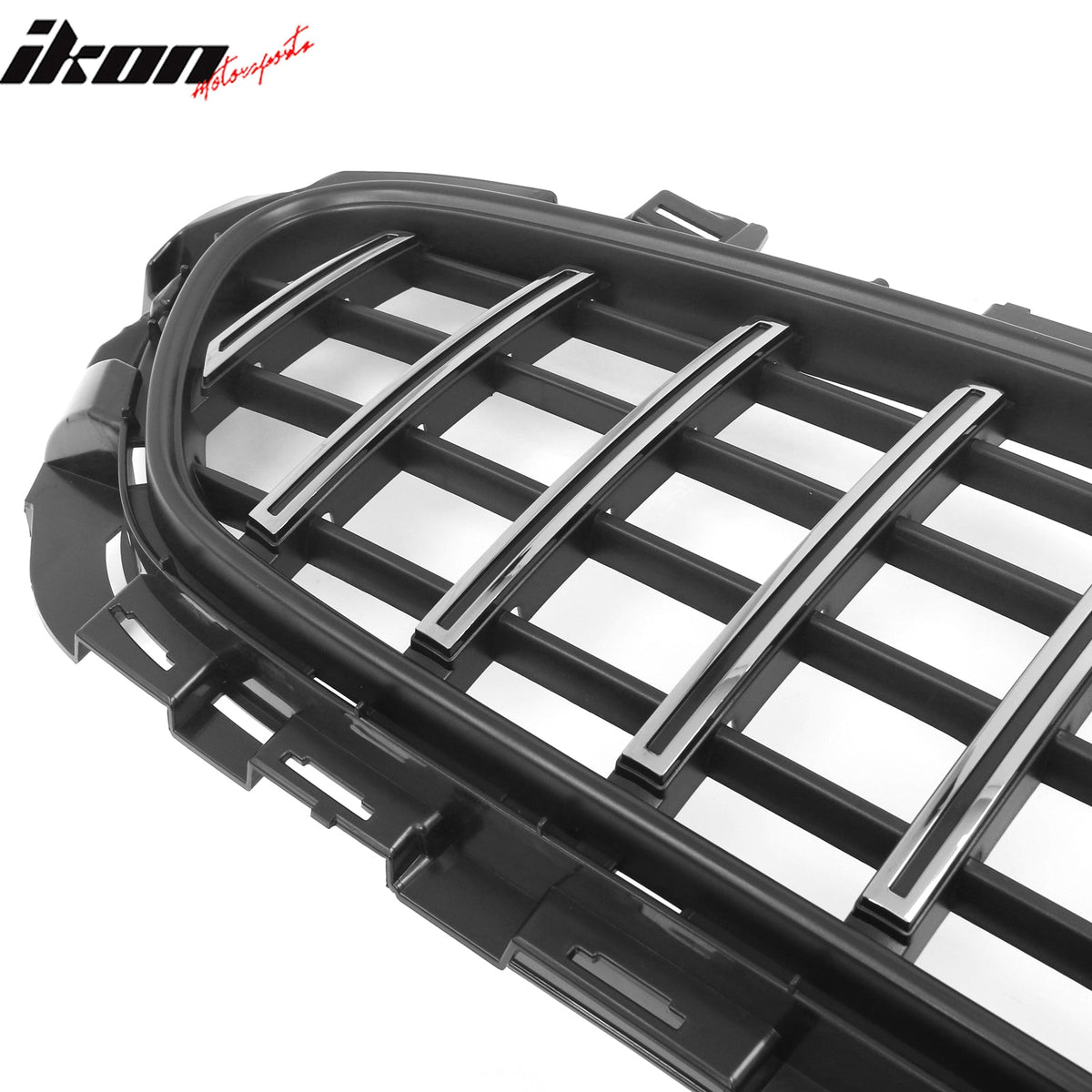 2021-2023 Benz E-Class W213 E350 E450 GT Style Unpainted Black + Chrome Grille ABS