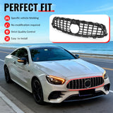 2021-2023 Benz E-Class W213 E350 E450 GT Style Gloss Black Grille ABS